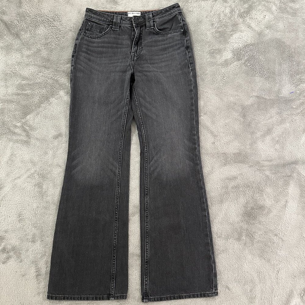 Free People We The Free Bootcut Jeans High Rise Women's size 26 Gray Black